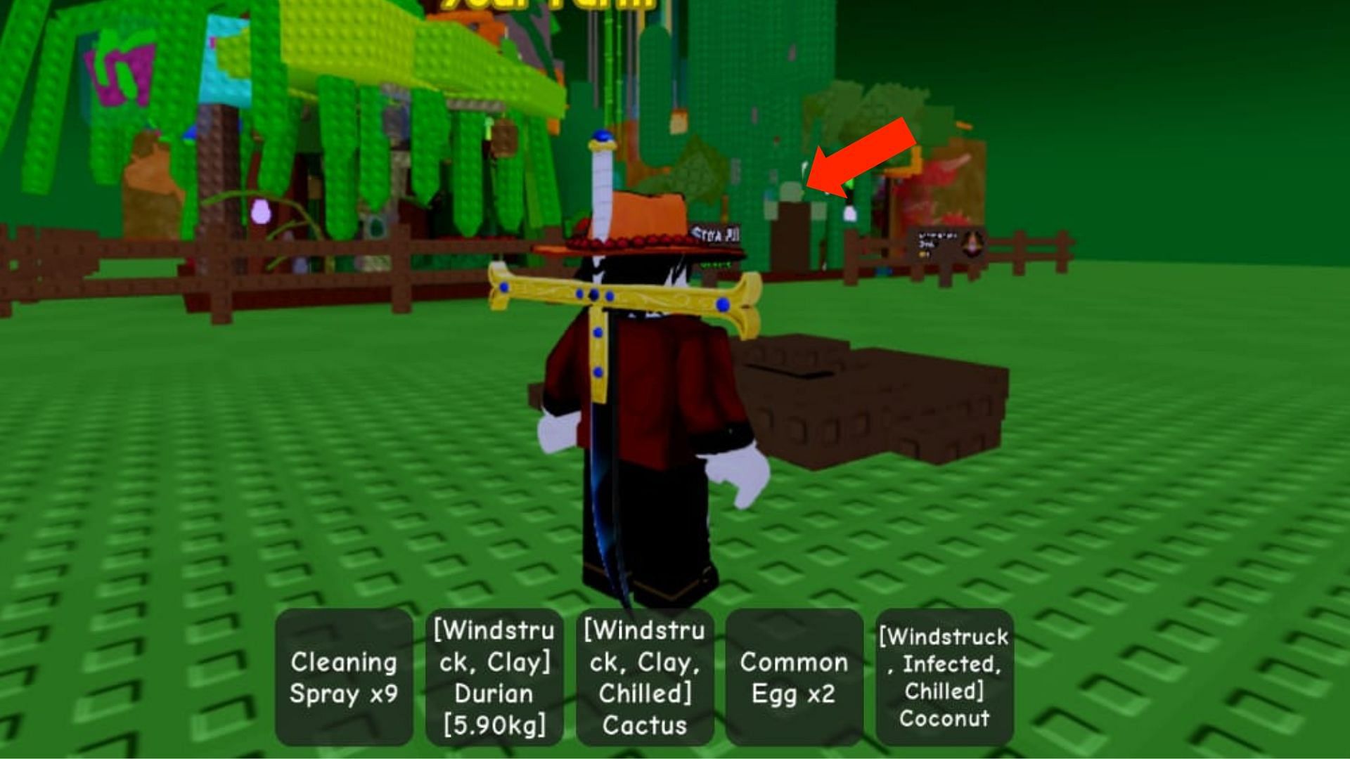 Zombies enter your garden and mutate random crops (Image via Roblox)